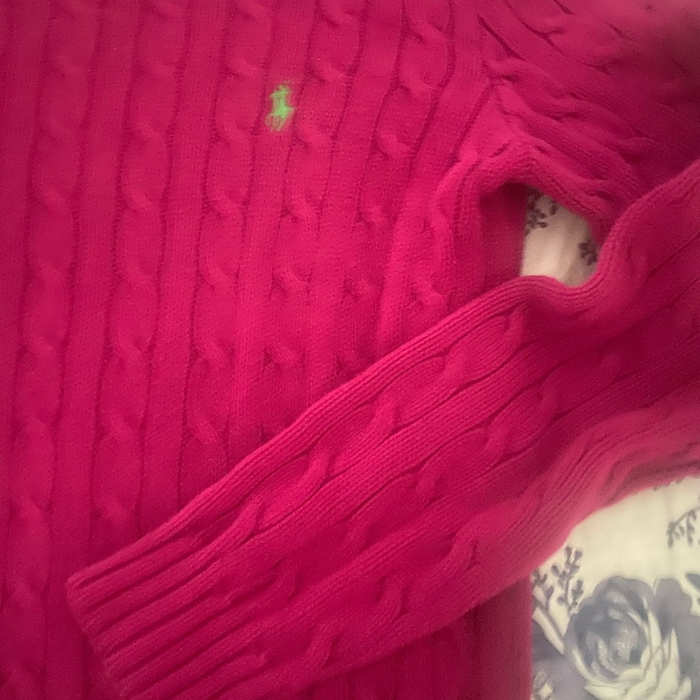 Ralph Lauren Cable knit Sweater, thick EUC - Picture 3 of 3